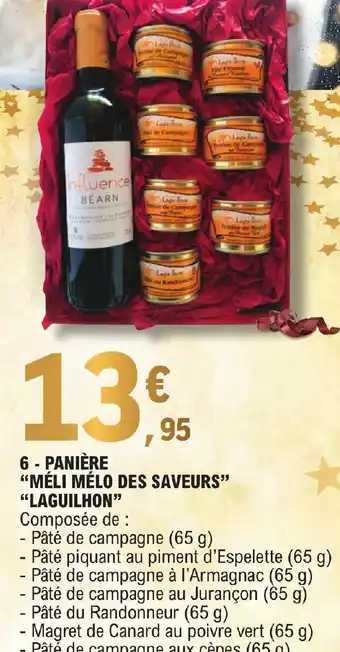 E.Leclerc 6 - PANIÈRE "MÉLI MÉLO DES SAVEURS" "LAGUILHON" offre