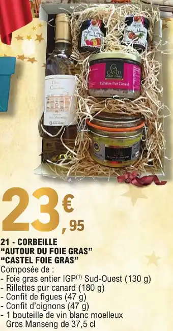 E.Leclerc 21 CORBEILLE "AUTOUR DU FOIE GRAS" "CASTEL FOIE GRAS" offre