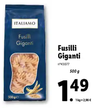 Lidl Fusilli Giganti offre
