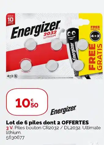 Weldom Energizer lot de 6 piles dont 2 offertes offre