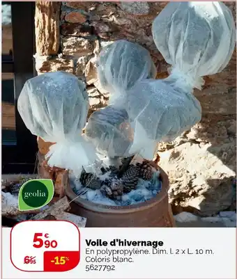 Weldom Geolia voile d’hivernage offre