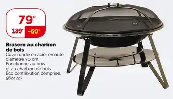Weldom Brasero au charbon de bois offre