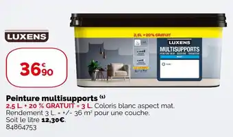 Weldom Luxens peinture multisupports offre