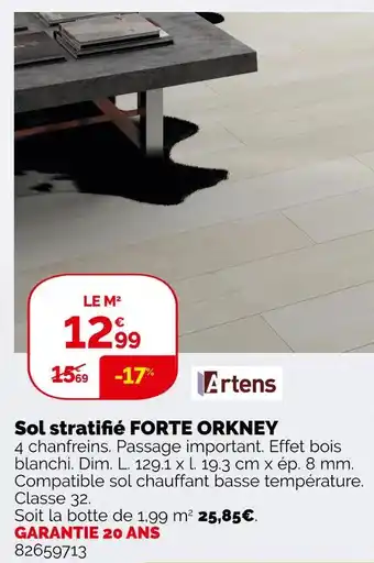 Weldom Artens ol stratifié forte orkney offre