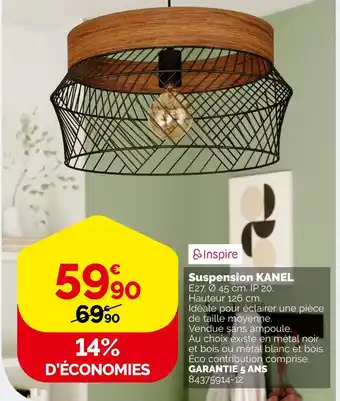 Weldom Inspire suspension kanel offre