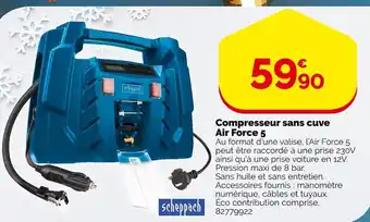 Scheppach compresseur sans cuve air force 5