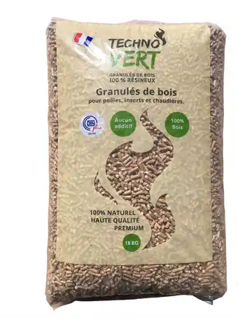 Jardiland Techno vert - granulés de bois 15 kg offre