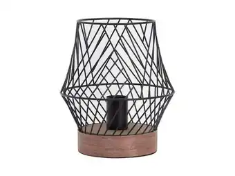 Weldom Lampe, e27 design métal noir/bois baladeuse, inspire kanel, h. 26cm offre