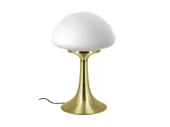 Weldom Lampe de chevet, glamour, metal laiton tactile, inspire kinoko xl, h.46cm offre