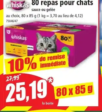 Norma 80 repas pour chats offre