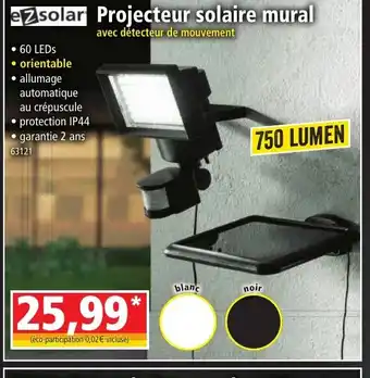 Norma Projecteur solaire mural offre