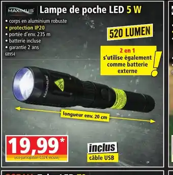 Norma MAXIMUS Lampe de poche LED 5 W offre