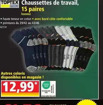 Norma TOPTEX Chaussettes de travail, offre
