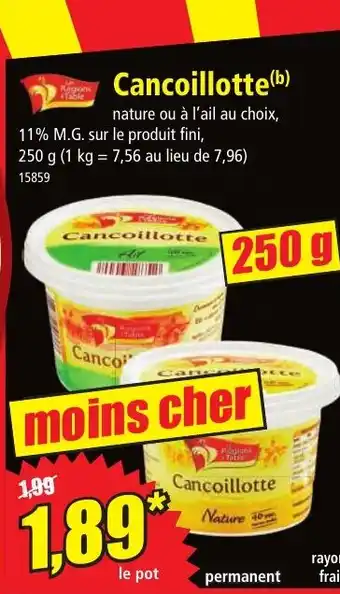 Norma Cancoillotte Nature 40 offre