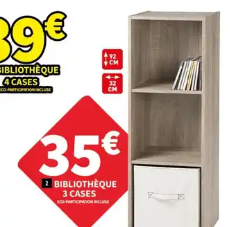 Conforama 1 BIBLIOTHÈQUE 3 CASES offre