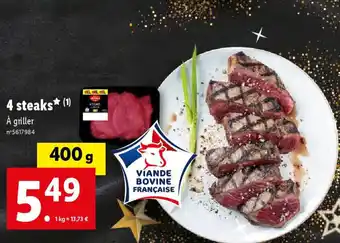 Lidl 4 steaks offre