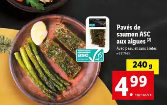Lidl Pavés de saumon ASC aux algues offre