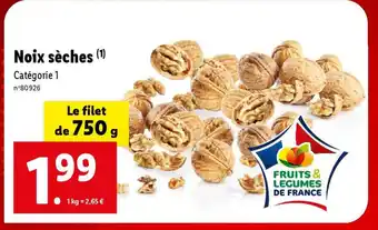 Lidl Noix sèches offre