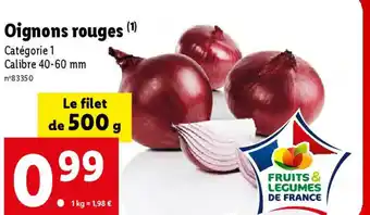 Lidl Oignons rouges offre