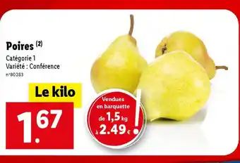Lidl Poires offre