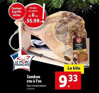 Lidl Jambon cru à l'os offre