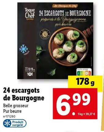 Lidl 24 escargots de Bourgogne offre