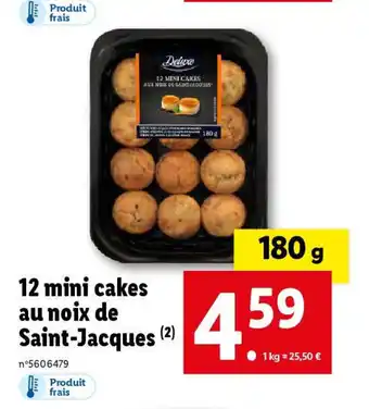 Lidl 12 mini cakes au noix de Saint-Jacques offre