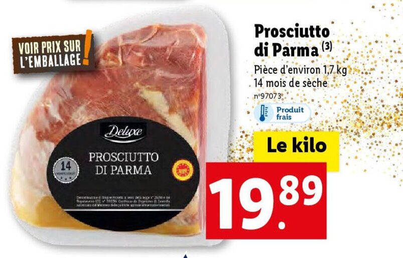 Promo Prosciutto di Parma chez Lidl