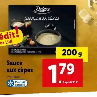 Lidl Sauce aux cèpes offre