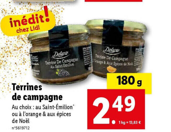 Promo Terrines de campagne chez Lidl
