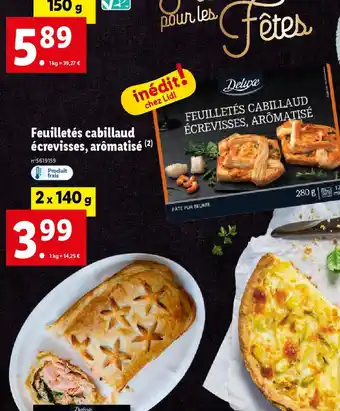 Lidl Feuilletés cabillaud écrevisses, arômatisé offre