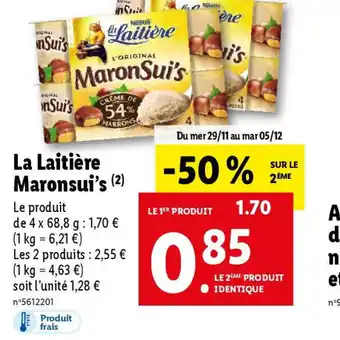 Lidl La Laitière Maronsui's offre
