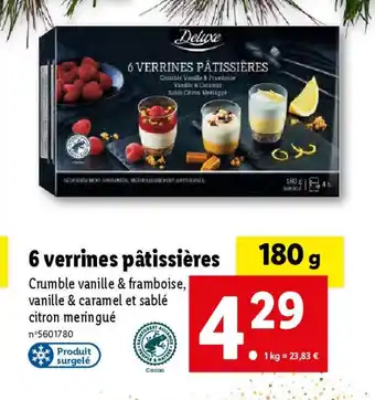 Lidl 6 VERRINES PÂTISSIÈRES offre