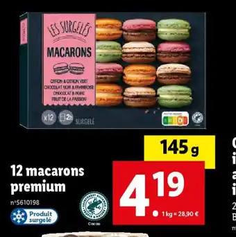 Lidl 12 macarons premium offre