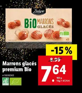 Lidl Marrons glacés premium Bio offre