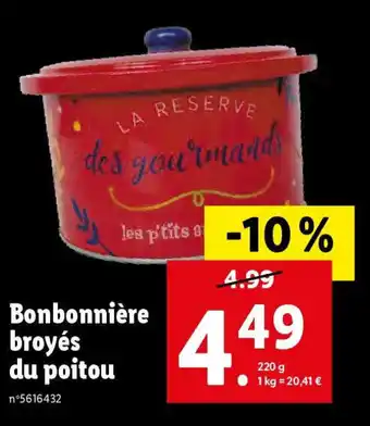Bonbonnière broyés du poitou