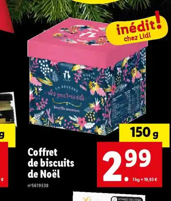 Lidl Coffret de biscuits de Noël offre