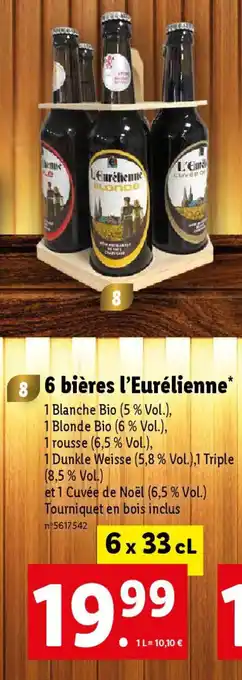 Lidl 6 bières l'Eurélienne offre