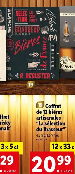 Lidl 19 Coffret de 12 bières artisanales "La sélection du Brasseur offre