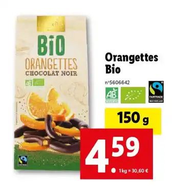 Lidl Orangettes Bio offre