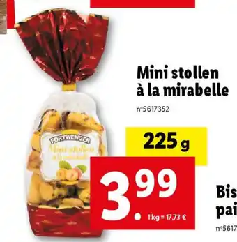 Lidl Mini stollen à la mirabelle offre