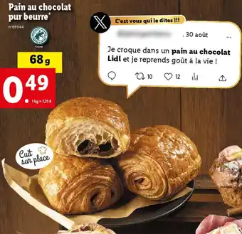 Lidl Pain au chocolat pur beurre offre