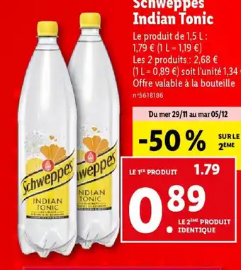 Lidl Schweppes Indian Tonic offre