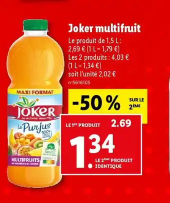 Lidl Joker multifruit offre
