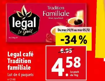 Lidl Legal café Tradition familiale offre