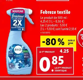 Lidl Febreze textile offre
