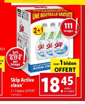 Lidl Skip Active clean offre