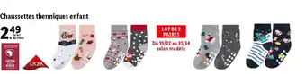 Lidl Chaussettes thermiques enfant offre