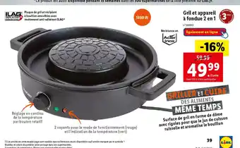 Gril et appareil à fondue 2 en 1