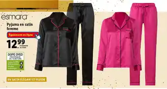 Lidl Pyjama en satin femme offre
